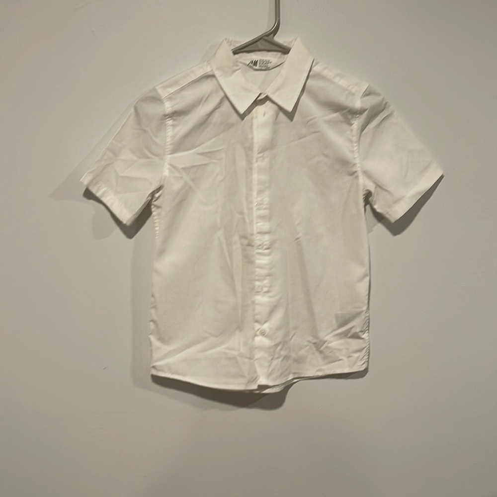 H&M white dress T-shirt style, and dress suit